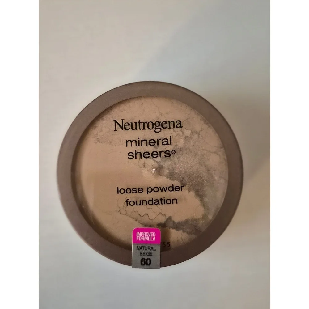 Neutrogena Mineral Sheers Loose Powder Foundation Natural Beige 60 Lot of 2 New